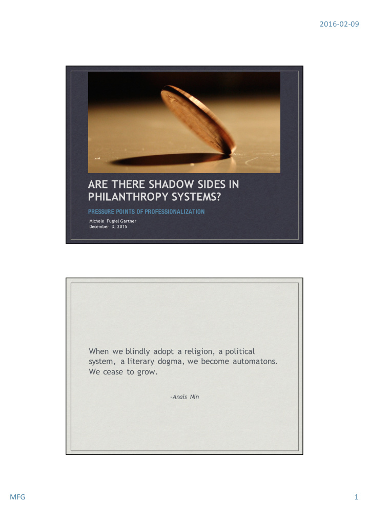 are there shadow sides in philanthropy systems