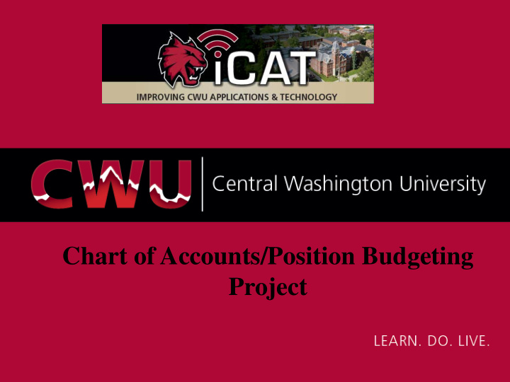 chart of accounts position budgeting project