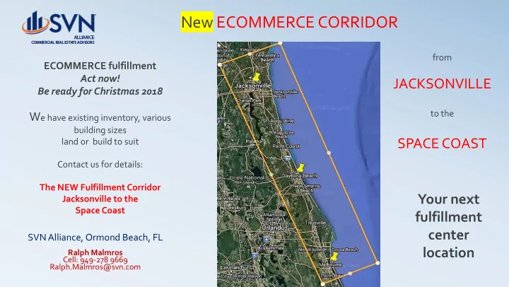 new ecommerce corridor