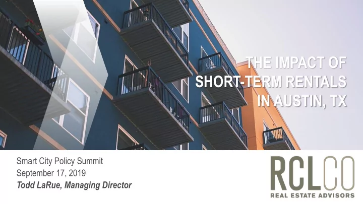 short term rentals
