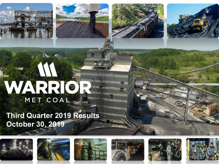 third quarter 2019 results october 30 2019