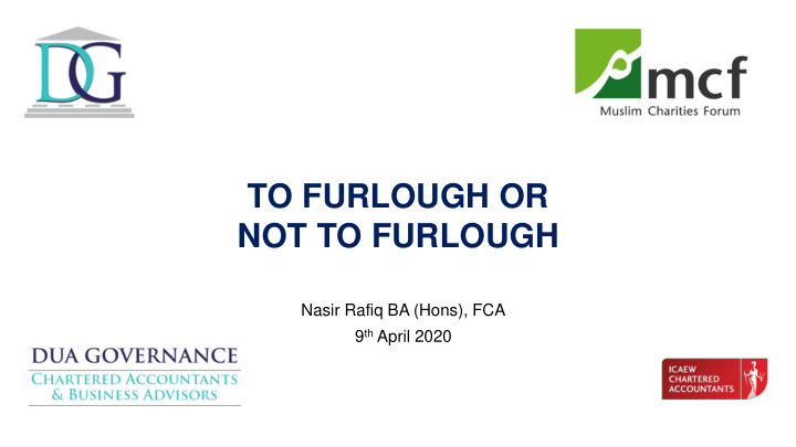 to furlough or not to furlough