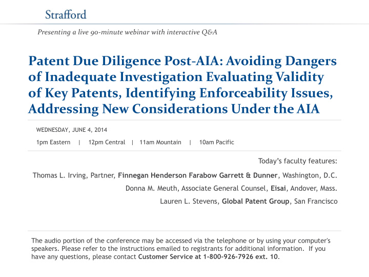 patent due diligence post aia avoiding dangers of
