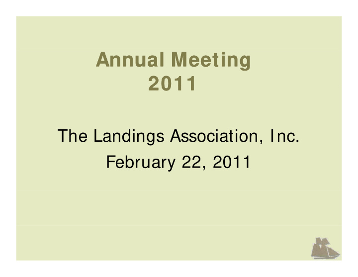 annual meeting annual meeting 2011 2011 2011 2011