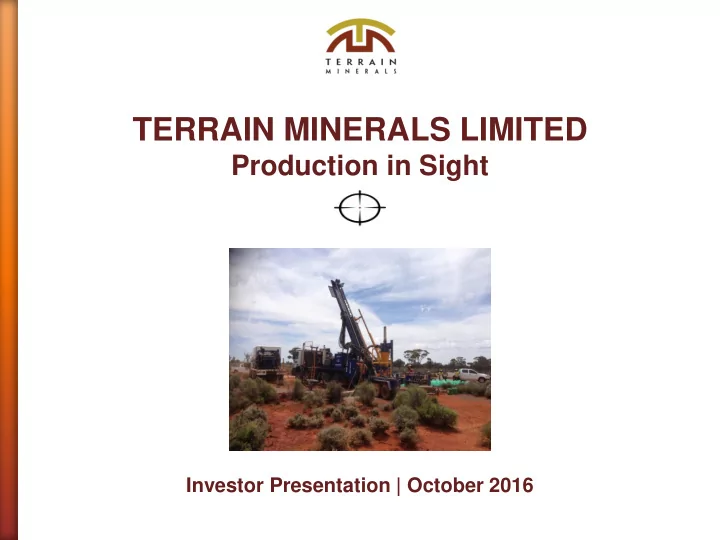 terrain minerals limited