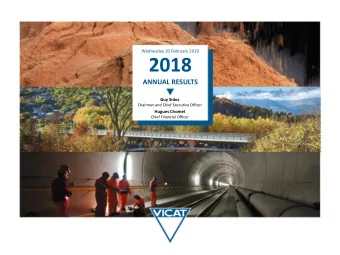 2018  ANNUAL RESULTS  Guy Sidos  Chairman and Chief Executive Officer  Hugues Chomel  Chief