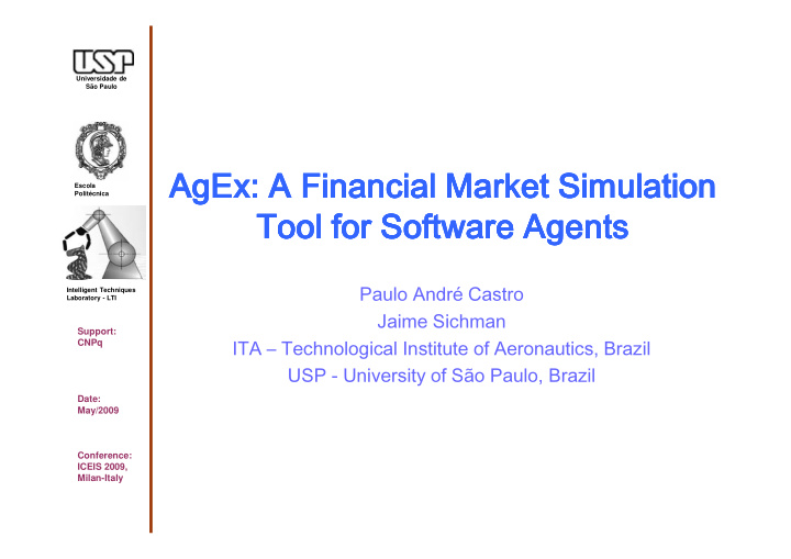 agex a financial market simulation agex a financial