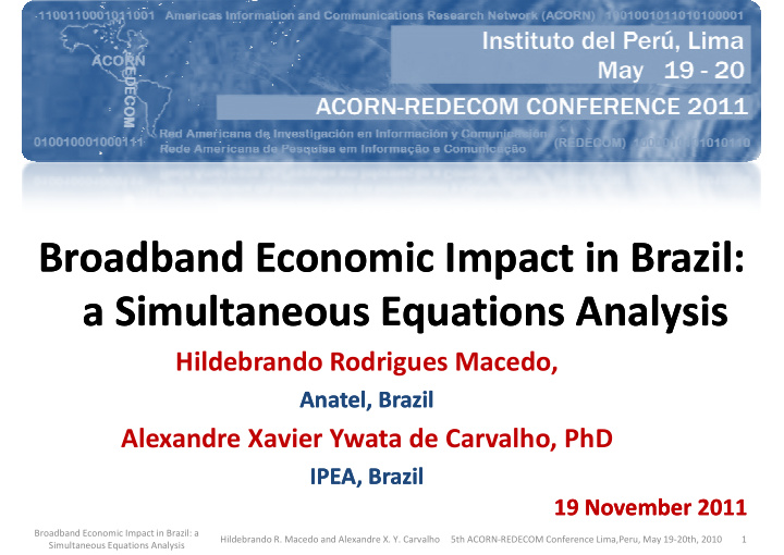 broadband economic impact in brazil broadband economic
