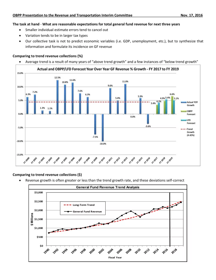 obpp presentation to the revenue and transportation