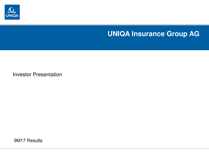 uniqa insurance group ag