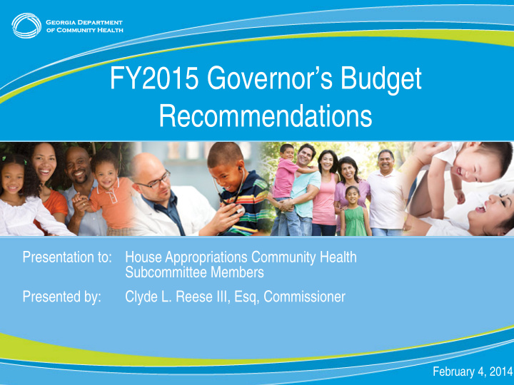 fy2015 governor s budget recommendations