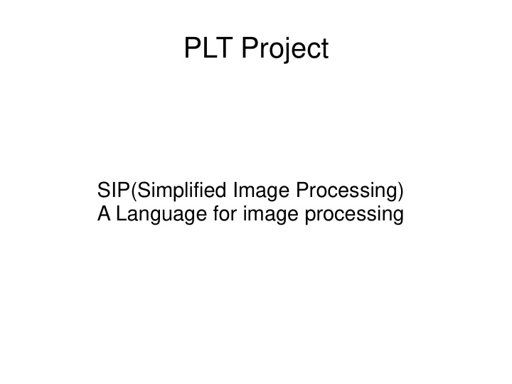 plt project