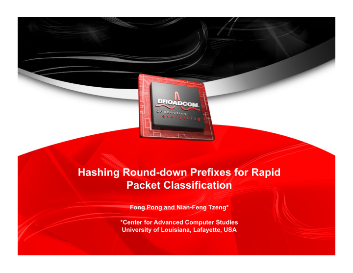 hashing round down prefixes for rapid packet