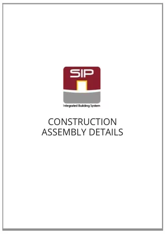 CONSTRUCTION  ASSEMBLY DETAILS  Sectional view  Roof timber  External facing  S.I.P. system beams