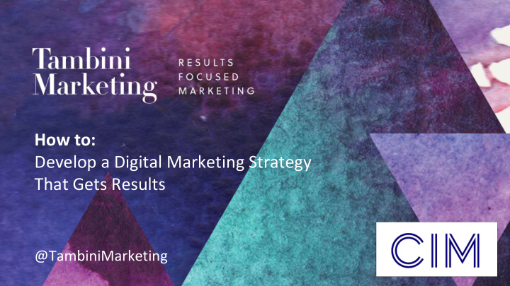 how to develop a digital marketing strategy that gets