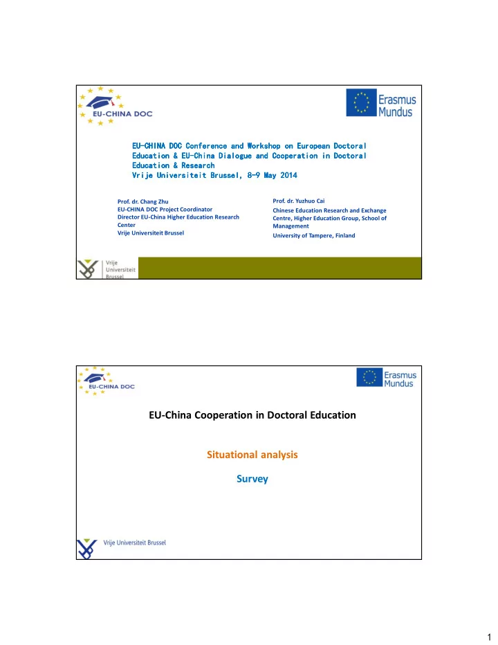 eu china cooperation in doctoral education situational