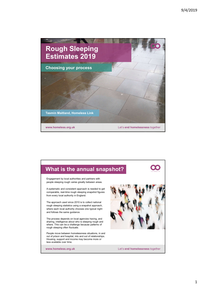 rough sleeping estimates 2019