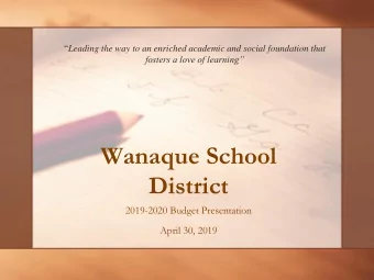 District  2019-2020 Budget Presentation  April 30, 2019  BOARD OF EDUCATION Angela Demetriou