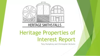 Interest Report  Tony Humphrey and Christopher McGuire  Properties of Interest  Section 27 (1)