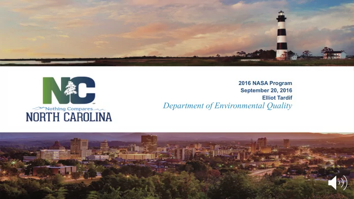 department of environmental quality presentation outline
