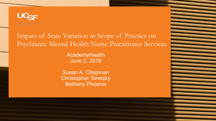impact of state variation in scope of practice on