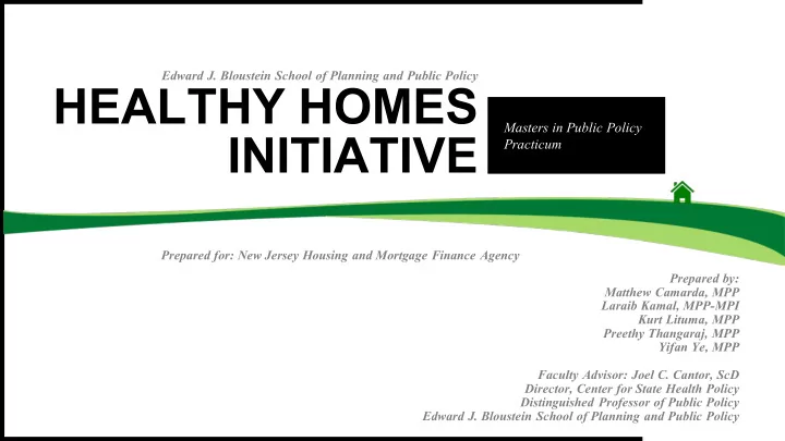 healthy homes