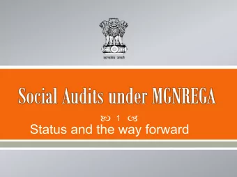 Status and the way forward  Audit of the implementation  process by the  enlightened
