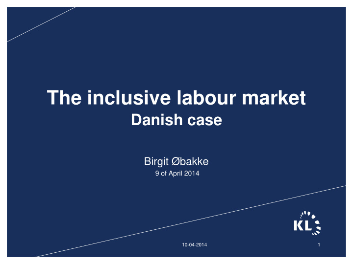 the inclusive labour market