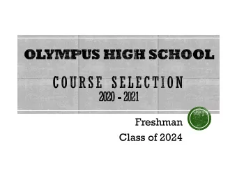 Freshman  Class of 2024  Registration Card  Use a pencil to fill out the card  Write your