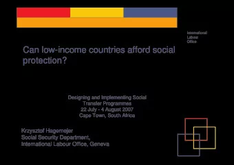 Can low-income countries afford social  protection?  Designing and Implementing Social  Transfer