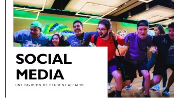 SOCIAL  MARGIE'S TRAVEL  MEDIA  U N T  D I V I S I O N  O F  S T U D E N T  A F FA I R S  M  2