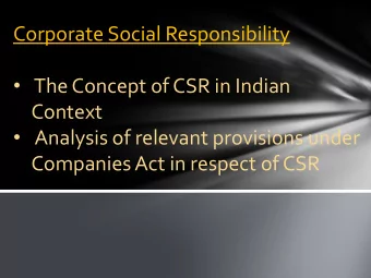Corporate Social Responsibility  The Concept of CSR in Indian  Context  Analysis of relevant
