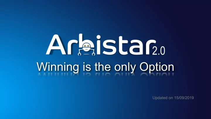 winning is the only option