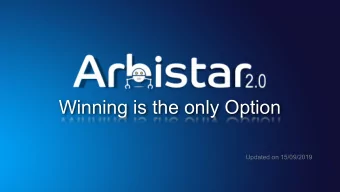 Winning is the only Option  Updated on 15/09/2019  Corporate Team  Viktor Frantz  Development