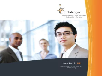 ABOUT TALENGER  Talent + Manager = Talenger  Established 1998  strategic provider to