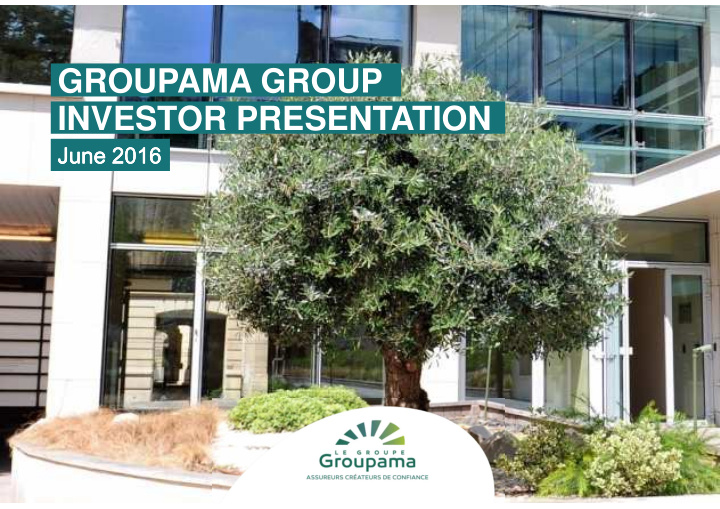 groupama group investor presentation