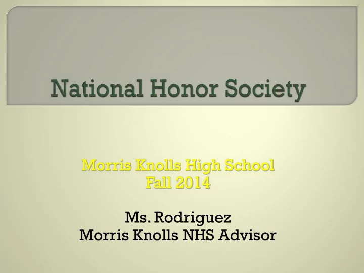 morris knolls high school