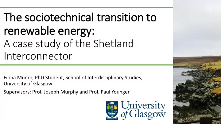 the sociotechnical transition to