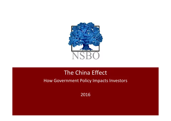 the china effect
