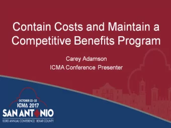 Winning the war for talent  Carey Adamson  ICMA Conference Presenter  1  1  The talent war  Public