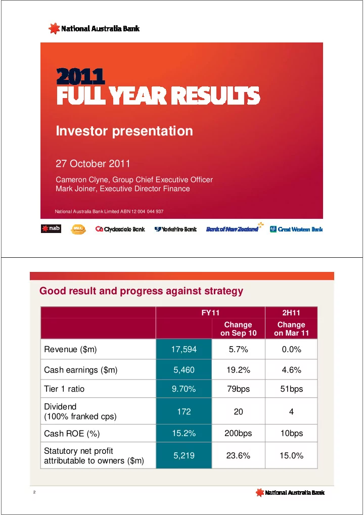 investor presentation