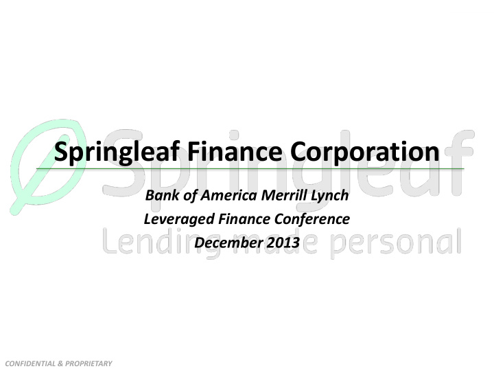 springleaf finance corporation