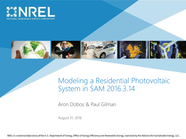 modeling a residential photovoltaic system in sam 2016 3