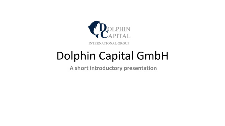 dolphin capital gmbh