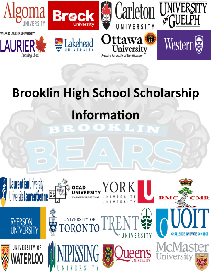 brooklin high school scholarship