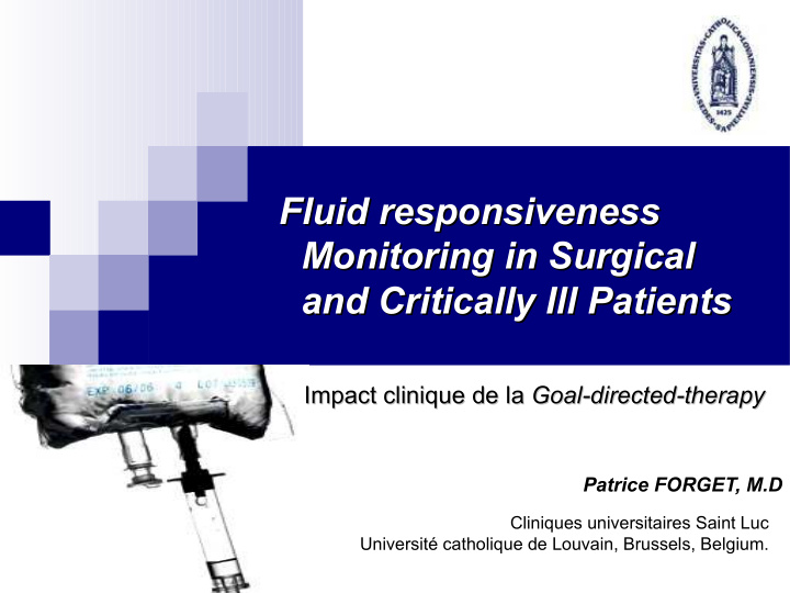 fluid responsiveness fluid responsiveness monitoring in