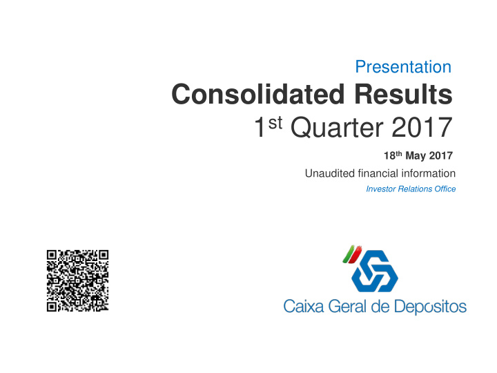 consolidated results
