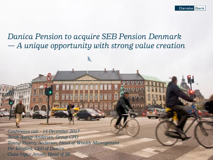a unique opportunity with strong value creation
