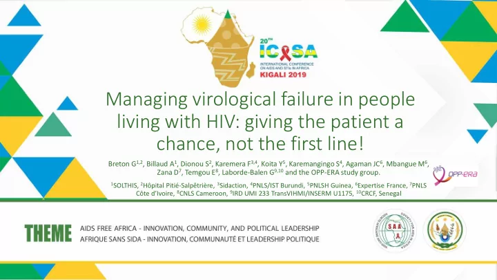 managing virological failure in people