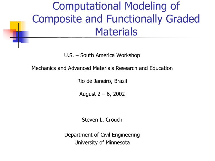 computational modeling of composite and functionally